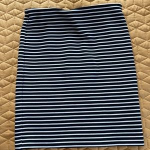 Striped pencil skirt